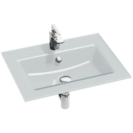 Раковина стеклянная Jacob Delafon Vox EB2105-DD1, 60 х 45 см, белая глянцевая