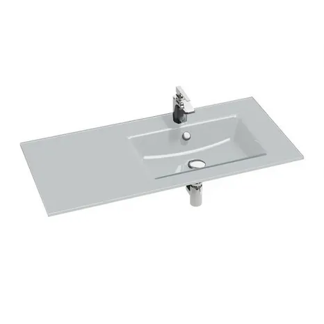 Раковина стеклянная Jacob Delafon Vox EB2102-DD1, 100 х 46 см, правая, белая глянцевая