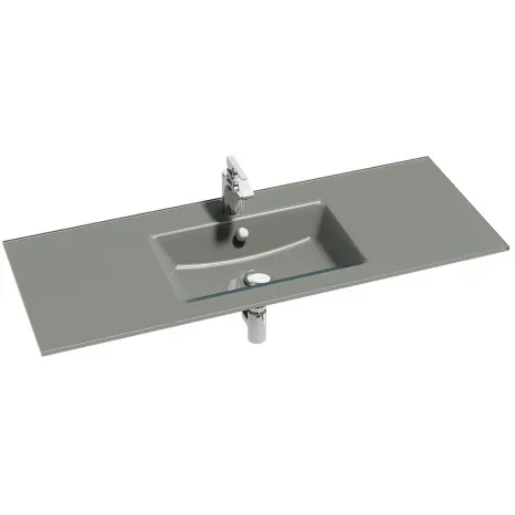 Раковина-столешница стеклянная Jacob Delafon VOX EB2101-DD2, 120 х 46 см, серая глянцевая