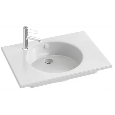 Раковина из огнеупорной керамики Jacob Delafon Odeon Rive Gauche EXAX112-Z-00, 70 см, белая