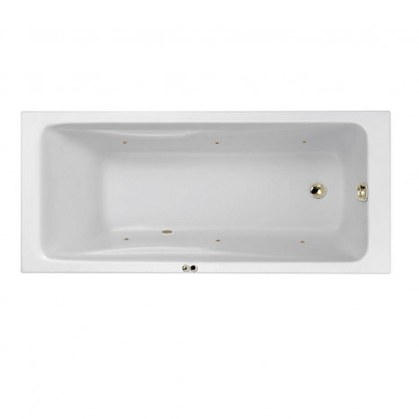 Гидромассажная акриловая ванна Jacob Delafon Odeon Up E6060RU-00 SOFT BR, 150 х 70 см, белая, форсунки бронза