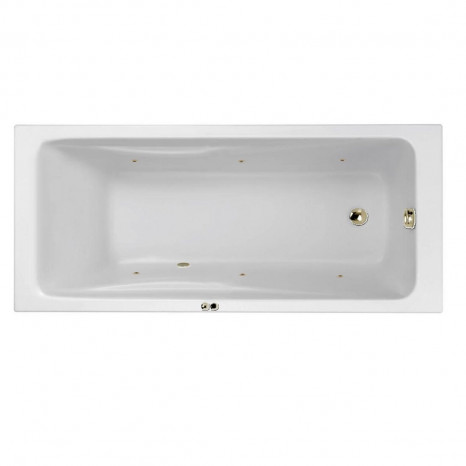 Гидромассажная акриловая ванна Jacob Delafon Odeon Up E6057RU-00 SOFT BR, 160 х 75 см, белая, форсунки бронза