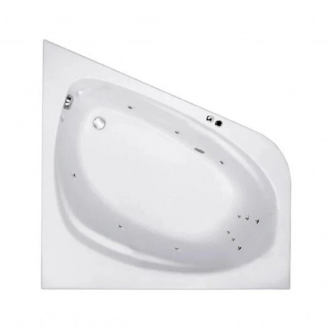 Гидромассажная акриловая ванна Jacob Delafon Odeon Up E6070RU-00 LINE CR, 140 х 140 см, белая, форсунки хром