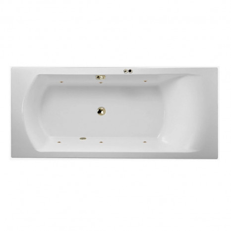 Гидромассажная акриловая ванна Jacob Delafon Ove E60143RU-00 SOFT BR, 180 x 80 см, белая, форсунки бронза