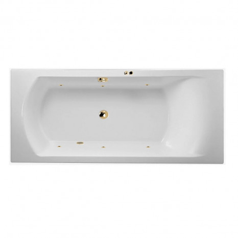 Гидромассажная акриловая ванна Jacob Delafon Ove E60143RU-00 SOFT GL, 180 x 80 см, белая, форсунки золото