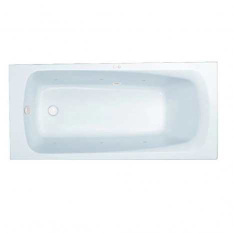 Гидромассажная акриловая ванна Jacob Delafon Patio E6812RU-01 SOFT WH, 170 х 70 см, каркас в подарок, белая, форсунки белые