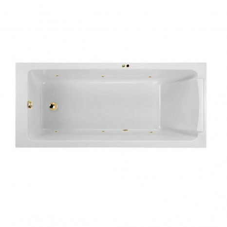 Гидромассажная акриловая ванна Jacob Delafon Sofa E60515RU-01 SOFT GL, 170 x 75 см, каркас в подарок, белая, форсунки золото