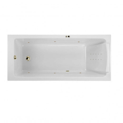 Гидромассажная акриловая ванна Jacob Delafon Sofa E60518RU-00 LINE BR, 170 x 70 см, встраиваемая, каркас в подарок, белая, форсунки бронза