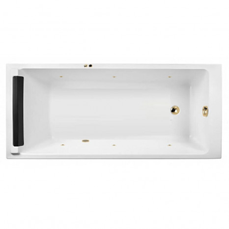 Гидромассажная акриловая ванна Jacob Delafon Spacio E6D161RU-00 SOFT GL, 170 х 75 см, белая, форсунки золото