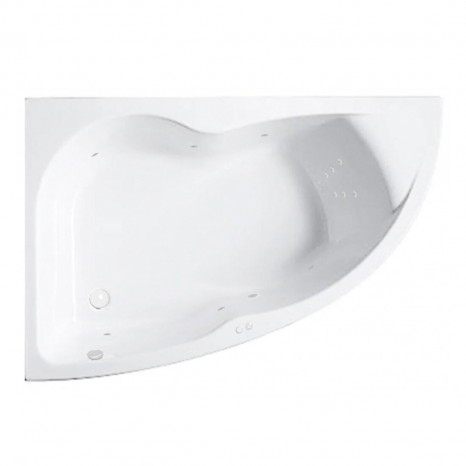 Гидромассажная акриловая ванна Jacob Delafon Micromega Duo Chromo E60221RU-00 LINE WH, 170 х 105 см, левая, белая, форсунки белые