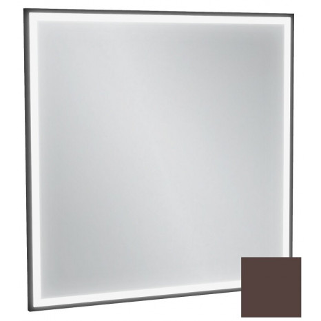 Зеркало Jacob Delafon Allure EB1435-F32, 80 х 80 см, с подсветкой, бесконтактным выключателем,лакированная рама ледяной коричневый сатин