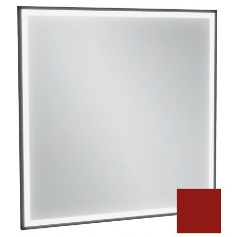 Зеркало Jacob Delafon Allure EB1435-S08, 80 х 80 см, с подсветкой, бесконтактным выключателем,лакированная рама темно-красный сатин