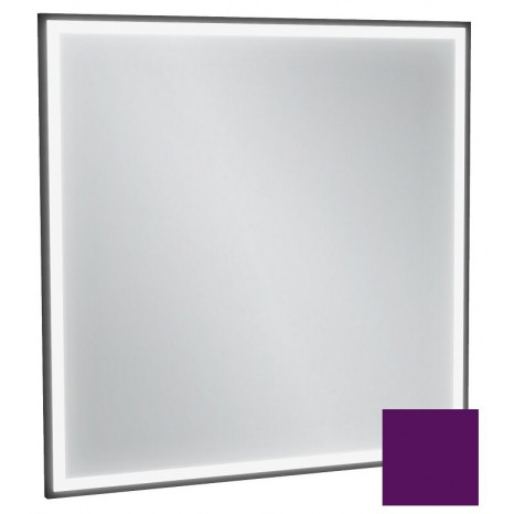Зеркало Jacob Delafon Allure EB1435-S20, 80 х 80 см, с подсветкой, бесконтактным выключателем, лакированная рама сливовый сатин