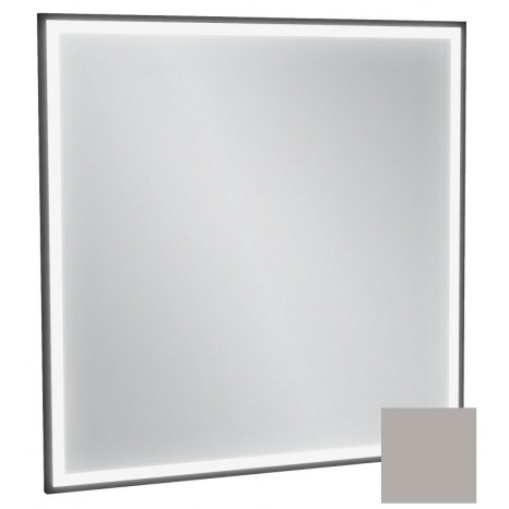 Зеркало Jacob Delafon Allure EB1435-S21, 80 х 80 см, с подсветкой, бесконтактным выключателем, лакированная рама серый титан сатин