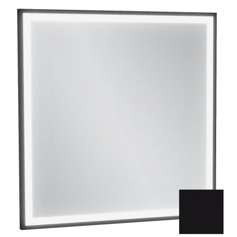 Зеркало Jacob Delafon Allure EB1433-S14, 60 х 60 см, с подсветкой, бесконтактным выключателем, лакированная рама черный сатин