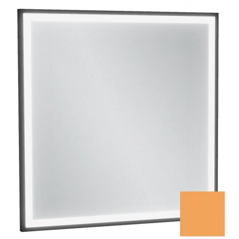 Зеркало Jacob Delafon Allure EB1433-S48, 60 х 60 см, с подсветкой, бесконтактным выключателем, лакированная рама императорский желтый сатин