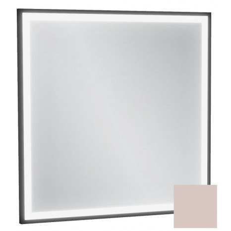 Зеркало Jacob Delafon Allure EB1433-S42, 60 х 60 см, с подсветкой, бесконтактным выключателем, лакированная рама пыльная роза сатин