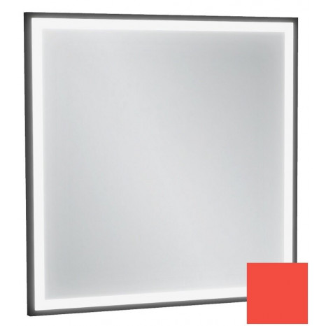 Зеркало Jacob Delafon Allure EB1433-S44, 60 х 60 см, с подсветкой, бесконтактным выключателем, лакированная рама алый сатин