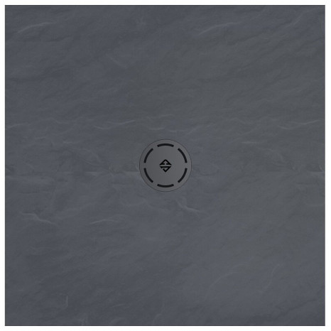 Поддон Jacob Delafon Singulier E67033-NAD, 90 x 90 см, материал Neoroc с антискользящим покрытием, серый сланец