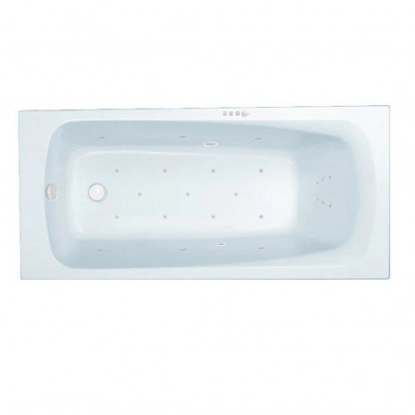 Гидромассажная акриловая ванна Jacob Delafon Patio E6810RU-01 ULTRA WH,  150 х 70 см, каркас в подарок, белая, форсунки белые